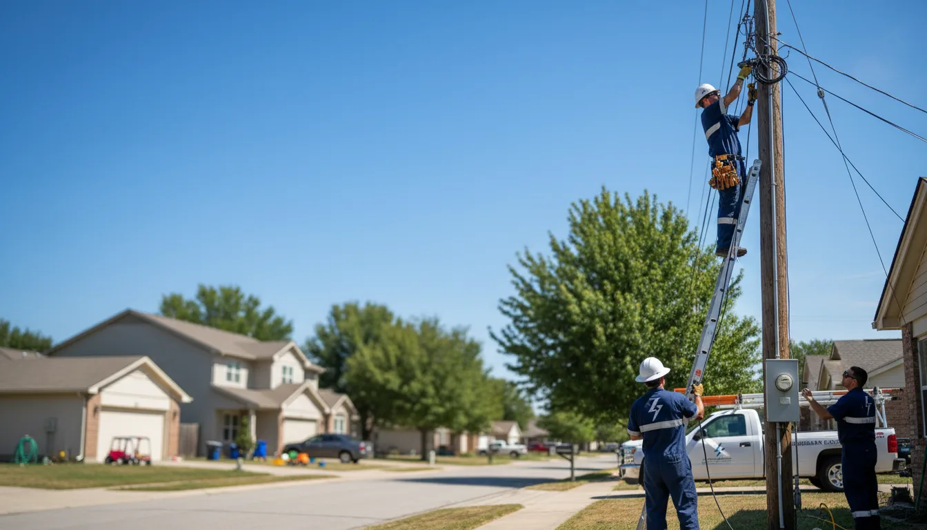 Residential electrician providing installation services in Scales Mound, IL
